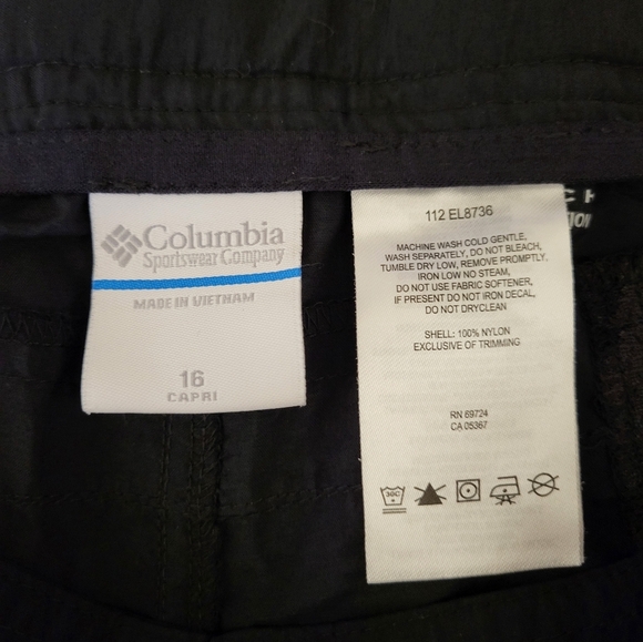 Columbia Black Capri Pants, Size 16 (36) - Picture 3 of 5
